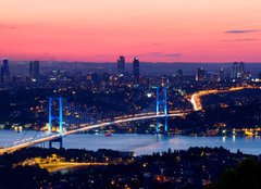 Fototapeta160 x 116  Istanbul Bosporus Bridge on sunset, 160 x 116 cm