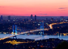 Fototapeta vliesov 200 x 144, 33773130 - Istanbul Bosporus Bridge on sunset