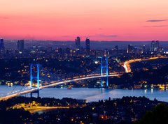 Samolepka flie 270 x 200, 33773130 - Istanbul Bosporus Bridge on sunset - Istanbul Bosporsk most na zpad slunce