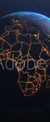 Samolepka na dvee flie 90 x 220, 339366669 - Africa countries outline map from space, globe planet earth from space, elements of this image courtesy of NASA