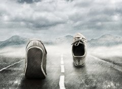 Samolepka flie 100 x 73, 33948093 - Running in the rain