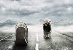 Samolepka flie 145 x 100, 33948093 - Running in the rain - B v deti