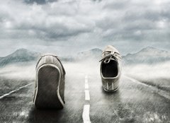 Fototapeta plátno 160 x 116, 33948093 - Running in the rain - Běží v dešti