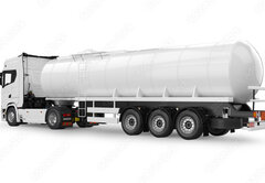 Fototapeta pltno 174 x 120, 340311682 - Tanker truck 3D rendering isolated on white background. Side-rear view.