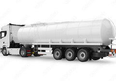 Fototapeta papr 184 x 128, 340311682 - Tanker truck 3D rendering isolated on white background. Side-rear view.