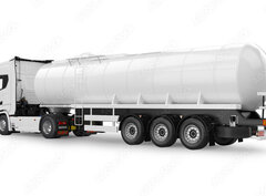 Fototapeta papr 360 x 266, 340311682 - Tanker truck 3D rendering isolated on white background. Side-rear view.