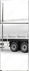 Samolepka na lednici fólie 80 x 200, 340311682 - Tanker truck 3D rendering isolated on white background. Side-rear view.