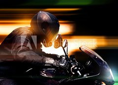 Fototapeta pltno 160 x 116, 34033042 - Motorbike at Night - Motocykl v noci