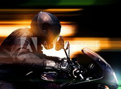 Fototapeta360 x 266  Motorbike at Night, 360 x 266 cm