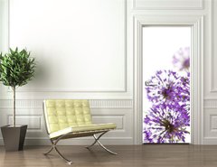 Samolepka na dvee flie 90 x 220, 34117562 - Beautiful Allium / abstract  on white