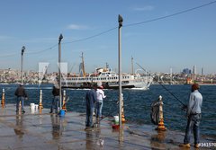 Fototapeta184 x 128  Fishermen in Istanbul, Turkey, 184 x 128 cm