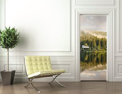 Samolepka na dveře fólie 90 x 220, 34252157 - Sunset in S sestausee - Západ slunce v Slánusee