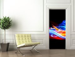 Samolepka na dvee flie 90 x 220  Fire and ice, 90 x 220 cm