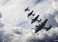 Fototapeta vliesov 100 x 73, 34846606 - World War Two British vintage flight formation - Druh svtov vlka britsk letov formace