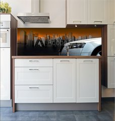 Fototapeta do kuchyn flie 180 x 60  Abstract architecture, 180 x 60 cm