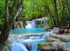 Samolepka flie 100 x 73, 34907501 - Erawan Waterfall, Kanchanaburi, Thailand - Vodopd Erawan, Kanchanaburi, Thajsko