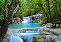 Fototapeta pltno 174 x 120, 34907501 - Erawan Waterfall, Kanchanaburi, Thailand