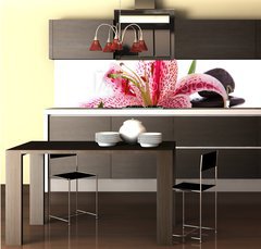 Fototapeta do kuchyně fólie 260 x 60, 34989427 - Steine,Lilium - Steine, Lilium