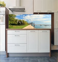 Fototapeta do kuchyn flie 180 x 60  Lake Michigan lakeshore trail in Chicago, 180 x 60 cm