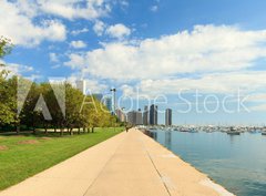 Fototapeta330 x 244  Lake Michigan lakeshore trail in Chicago, 330 x 244 cm