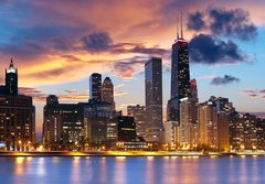 Fototapeta184 x 128  Chicago Skyline, 184 x 128 cm
