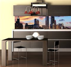 Fototapeta do kuchyn flie 260 x 60  Chicago Skyline, 260 x 60 cm