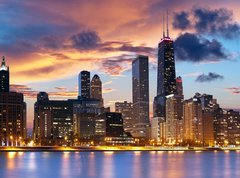 Samolepka flie 270 x 200  Chicago Skyline, 270 x 200 cm