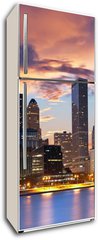 Samolepka na lednici flie 80 x 200  Chicago Skyline, 80 x 200 cm