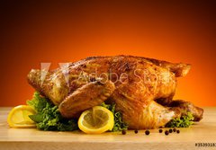 Fototapeta papr 184 x 128, 35393181 - Rosted chicken and vegetables