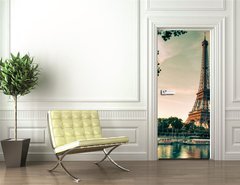 Samolepka na dvee flie 90 x 220  Tour Eiffel Paris France, 90 x 220 cm