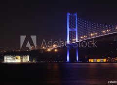 Samolepka flie 100 x 73  The Bosporus Bridge with Beylerbeyi Palace, Istanbul., 100 x 73 cm