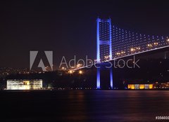 Fototapeta papr 160 x 116, 35603180 - The Bosporus Bridge with Beylerbeyi Palace, Istanbul.