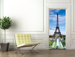 Samolepka na dvee flie 90 x 220  Tour Eiffel Paris France, 90 x 220 cm