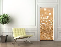 Samolepka na dvee flie 90 x 220  gold twinkled background  christmas, 90 x 220 cm