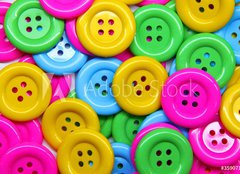 Fototapeta pltno 160 x 116, 35907159 - close - up of a pile of buttons of many colors