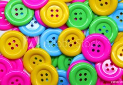 Fototapeta papr 184 x 128, 35907159 - close - up of a pile of buttons of many colors - zavt