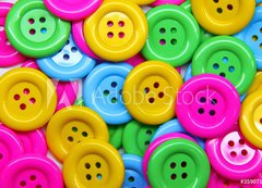 Fototapeta vliesov 200 x 144, 35907159 - close - up of a pile of buttons of many colors