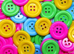 Fototapeta papír 254 x 184, 35907159 - close - up of a pile of buttons of many colors - zavřít