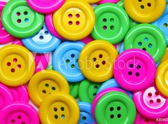 Fototapeta pltno 330 x 244, 35907159 - close - up of a pile of buttons of many colors