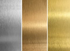 Samolepka flie 100 x 73  Aluminum, bronze and brass stitched textures, 100 x 73 cm