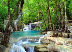 Samolepka fólie 100 x 73, 35935775 - Erawan Waterfall, Kanchanaburi, Thailand - Vodopád Erawan, Kanchanaburi, Thajsko
