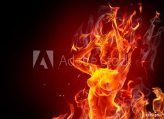 Fototapeta pltno 160 x 116, 35991065 - Dancing fire girl