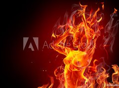 Fototapeta vliesov 270 x 200, 35991065 - Dancing fire girl