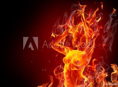 Fototapeta330 x 244  Dancing fire girl, 330 x 244 cm