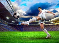 Fototapeta vliesov 100 x 73, 36187224 - Football player on field of stadium