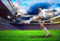 Fototapeta vliesov 145 x 100, 36187224 - Football player on field of stadium