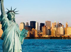 Samolepka flie 100 x 73, 36398482 - New York Manhattan statue de la Libert - New York Manhattan socha de Libert