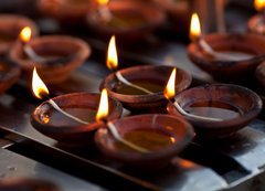 Samolepka flie 200 x 144, 36476544 - Candles at Shwedagon Paya Pagoda in Yangon, Myanmar