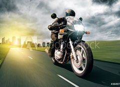 Fototapeta vliesov 100 x 73, 36497875 - Motorbike and City