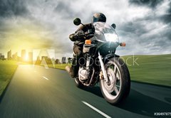 Fototapeta pltno 174 x 120, 36497875 - Motorbike and City